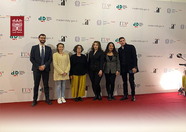 قسم التصميم الجرافيكي في جامعة البترا يزور معرض الأسبوع الإيطالي في عمان