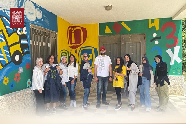 The Faculty of Architecture & Design at University of Petra Completes an Artistic Mural at Marj Al-Hamam Elementary School
