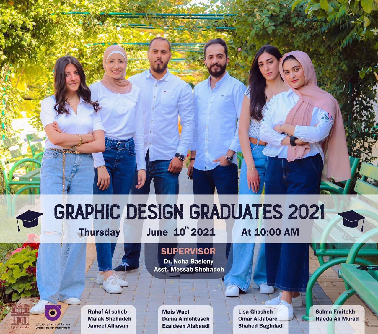 Discussion and Arbitration of Graphic Design Department's Students' graduation projects - Faculty of Architecture and Design - University of Petra 2020-2021