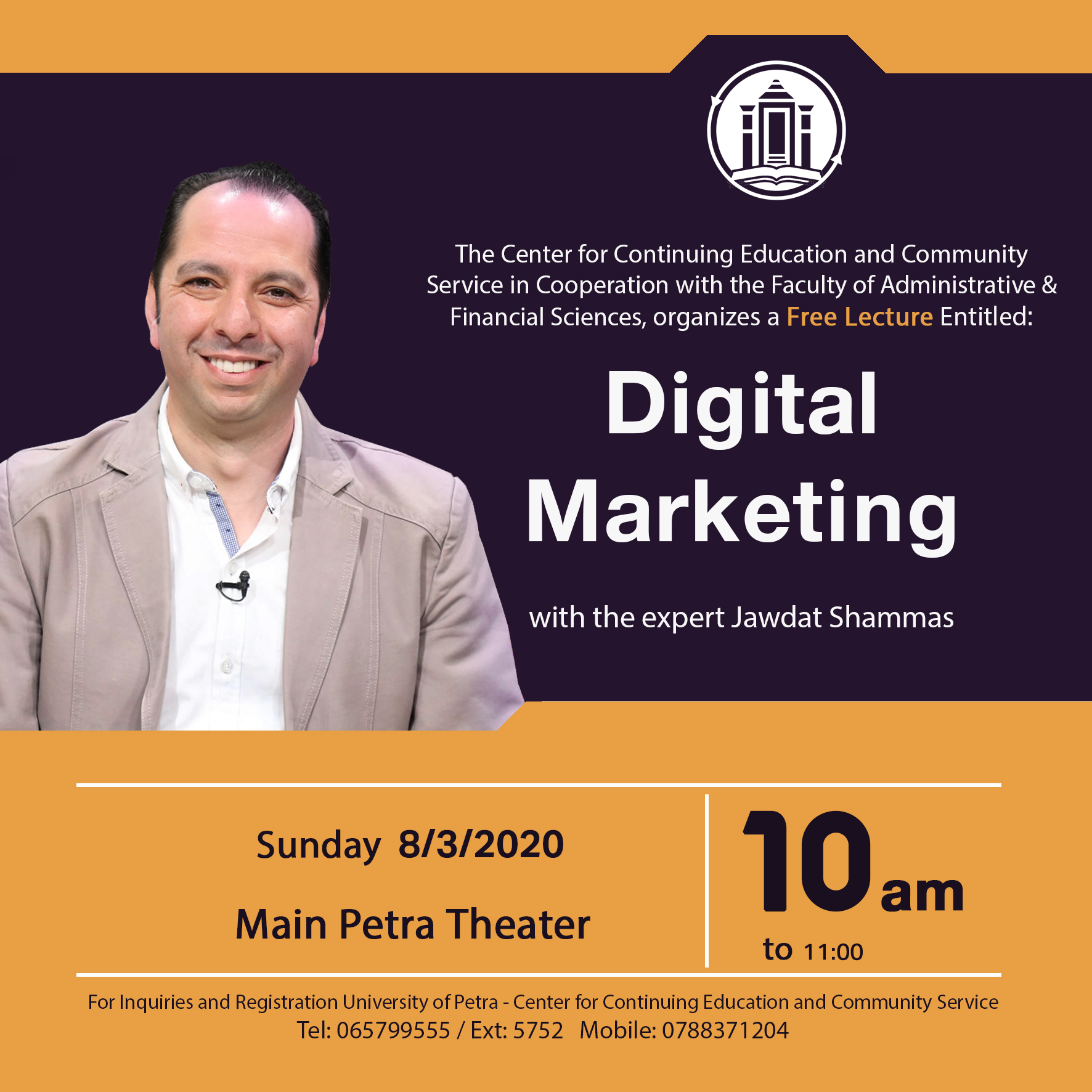 /En/Announcements/PublishingImages/A Free Lecture Entitled Digital Marketing with Trainer Expert Jawdat Al-Shammas.jpg